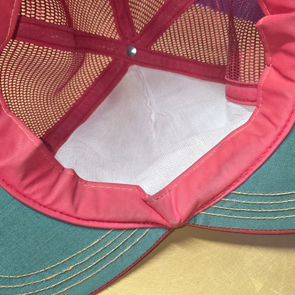 VTG Double Bill Snap Back Trucker Hat Official Hang-Over Hat in Red and White - Picture 5 of 9